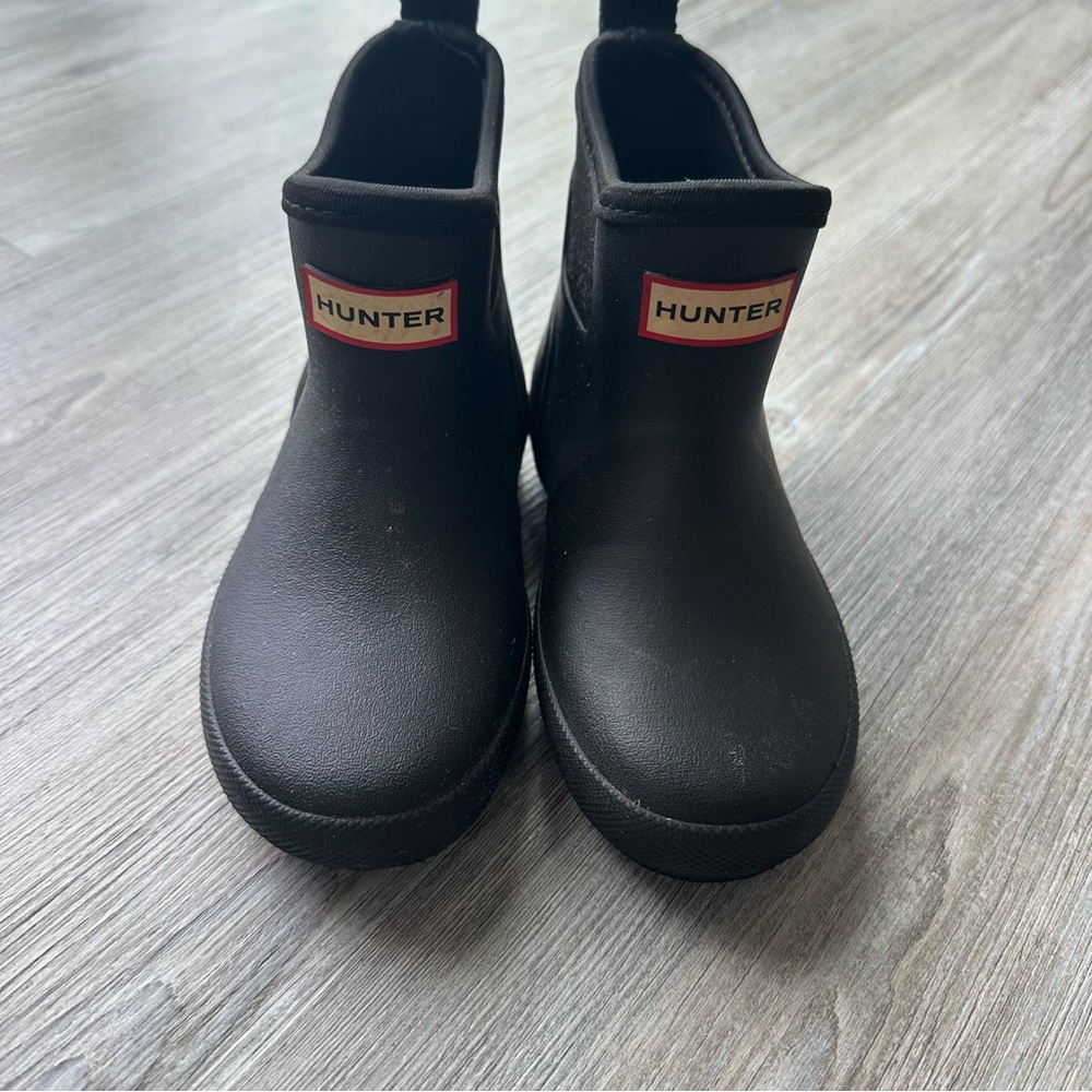 Hunter Kids Black Chelsea Rain Boots